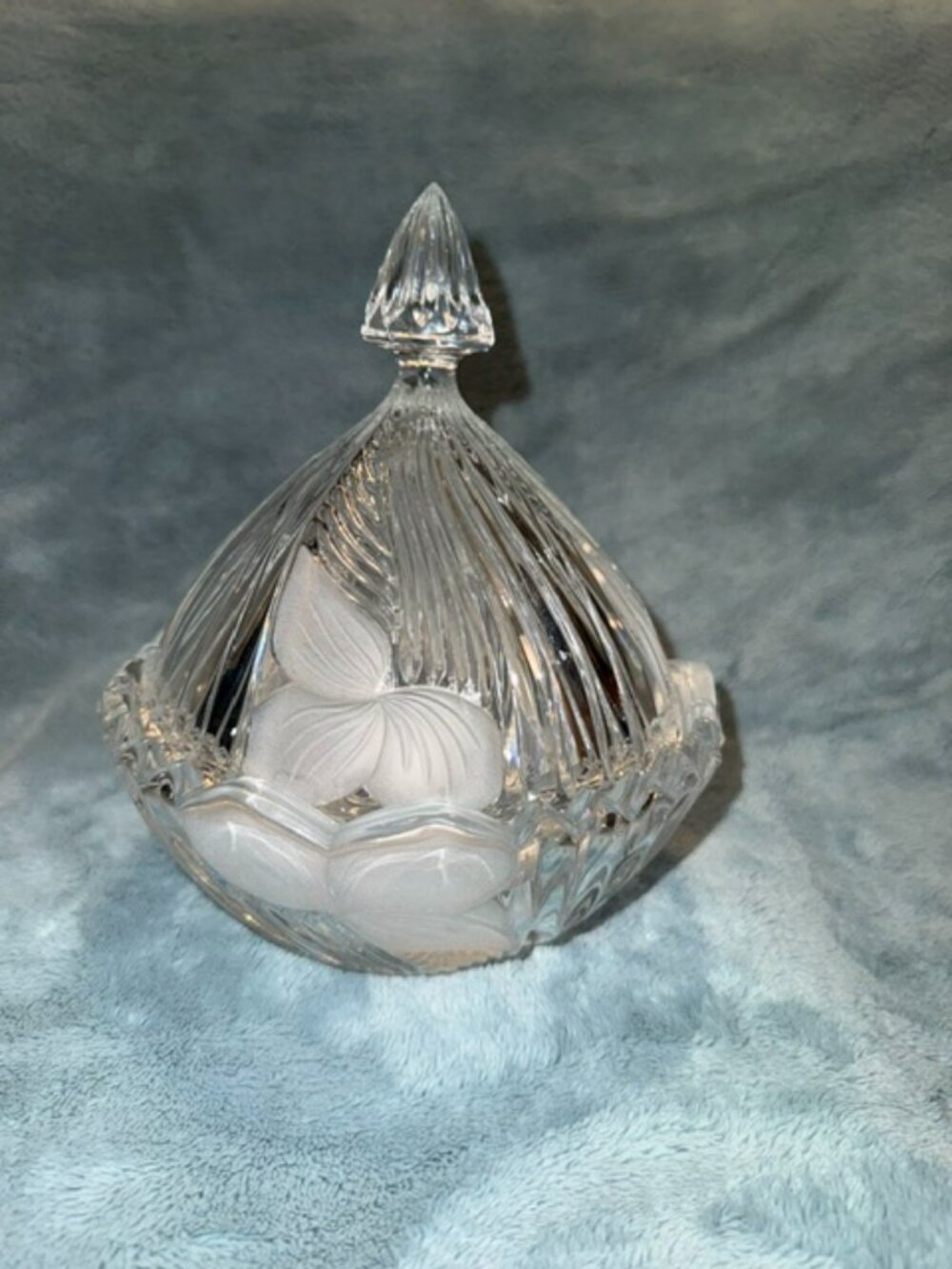 VTG 80s Mikasa Sutton Place Lead Crystal Candy Dish